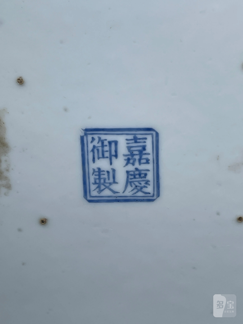 民国 墨彩山水纹花盆一对 - 图21